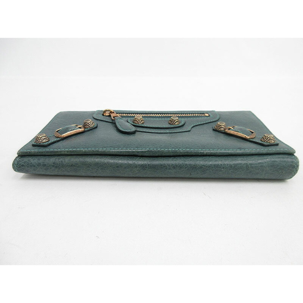 Balenciaga Conti Green Long Leather Giant Wallet - Picture 3 of 8